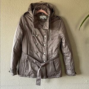 Steve Madden Taupe Double-Breasted Jacket